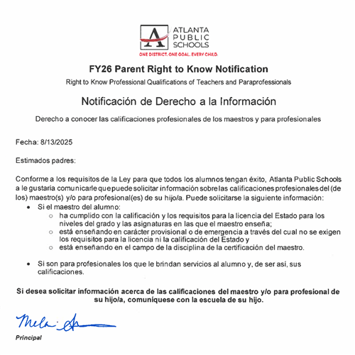 Parents Right to Know